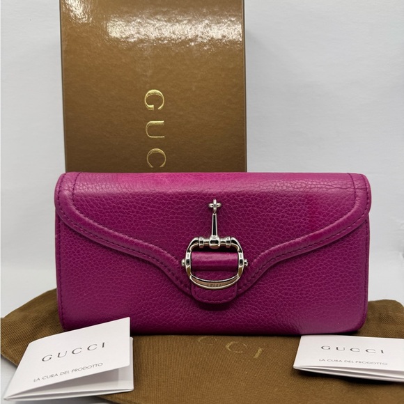 Gucci Horsebit Leather Long Women's 21456 - Picture 1 of 12